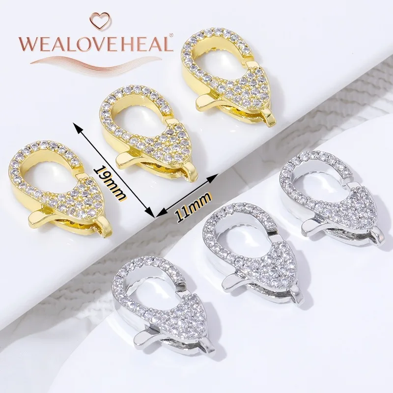 18K Gold Zircon Bracelet Clasp 2