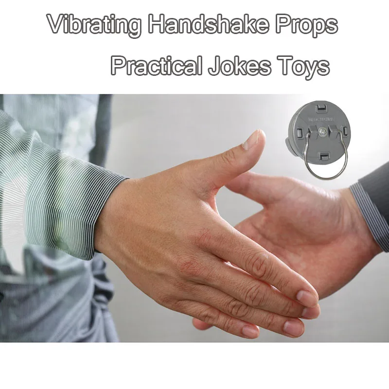 2Pcs Funny Spoof Vibrating Handshake Prank Props Novelty Funny Trick Fool's Day Vibrating Handshake Practical Jokes Fidget Toys