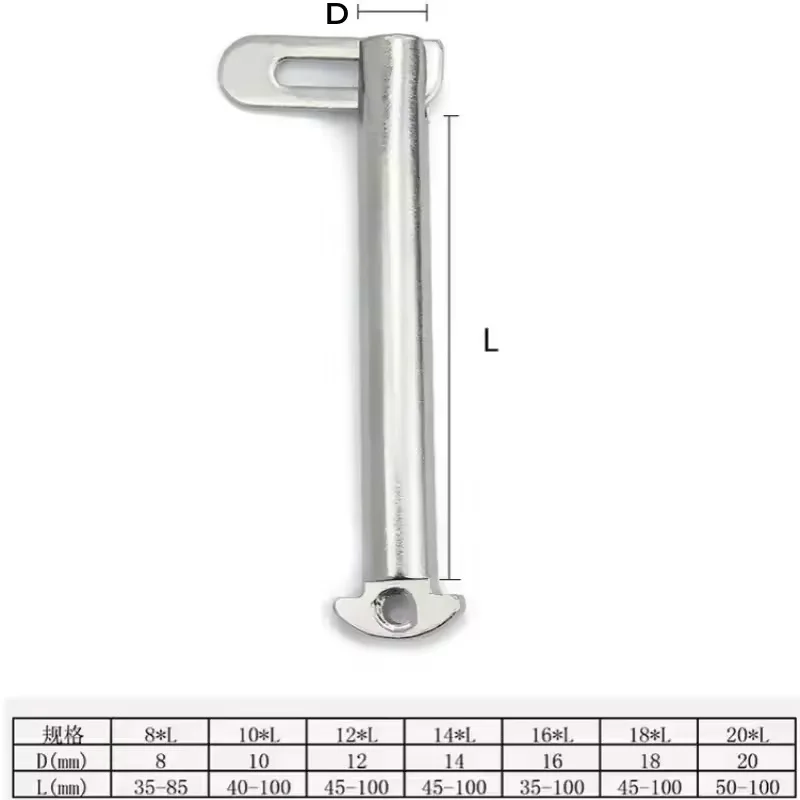 304 Stainless Steel M8 M10 M12 M14 Elbow Bolt Tongue Pin / Tongue Bolt Pin / Marine Pin  Length 35-140mm