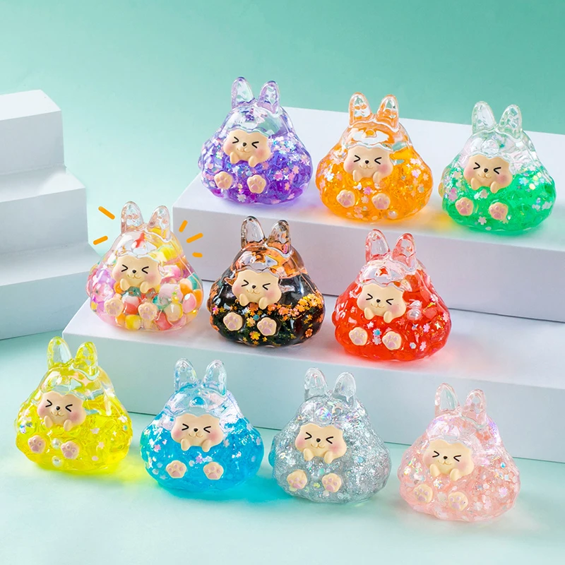 Mini Cute Bubble Quicksand Kiki Figurines Micro Landscape Home Desktop Car Dashboard Ornaments