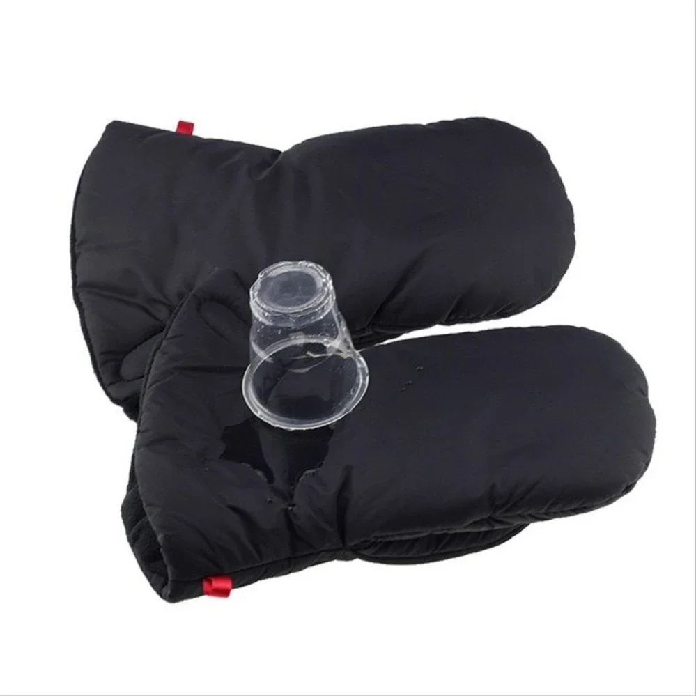 Cochecito de invierno para bebé, funda de mano de lana de piel cálida, guante de Muff para carrito de embrague, accesorios para cochecito