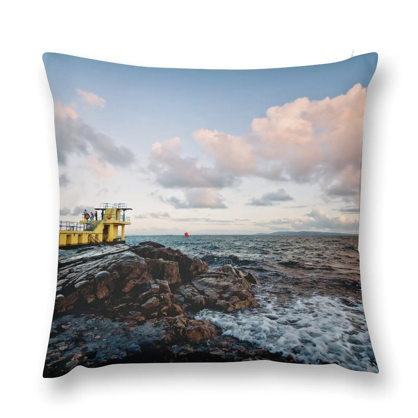 

Salthill at Dusk.. Throw Pillow home decor items christmas supplies ornamental pillows Sofa Cover pillow