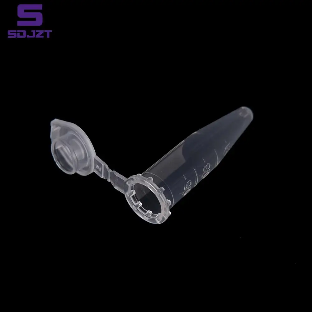 100 Pcs Clear Micro Plastic Centrifugebuis Flacon Snap Cap Container Voor Laboratorium Sample School Briefpapier 0.5Ml