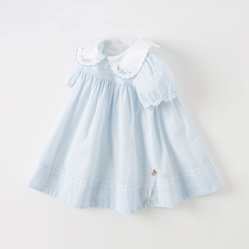 Dave Bella Girl\'s Dresses Children\'s Baby Casual Cotton Bubble Sleeves Ventilate Summer Princess Outdoors DB2238126