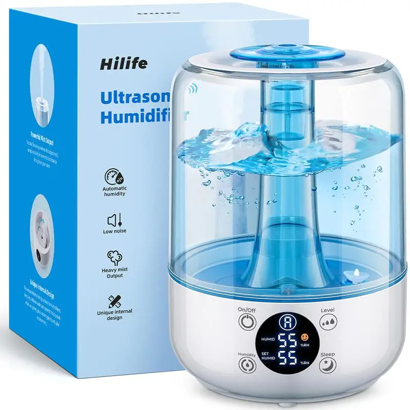 Humidificadores ultrasónicos para dormitorio, humidificadores de niebla fría de 3L para guardería y plantas de bebé, apagado automático, sin filtro