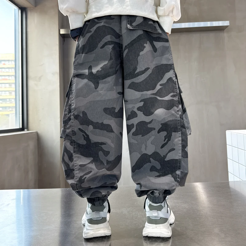2025 Summer Boys' Thin Pants Children's Mosquito Resistant Pants Quick Drying Pants Baby Sports Pants Camouflage Pants