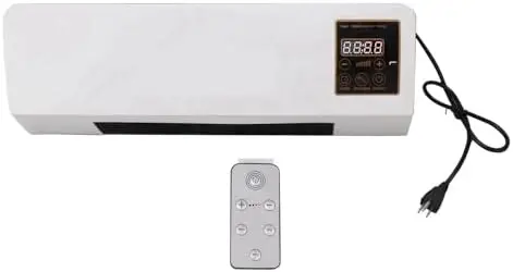 Wall Mounted Small Air Heater, Dual Use Efficient| Compact Wall Mounted Design, Wide Angle Heat Airflow, Heater for Home Office