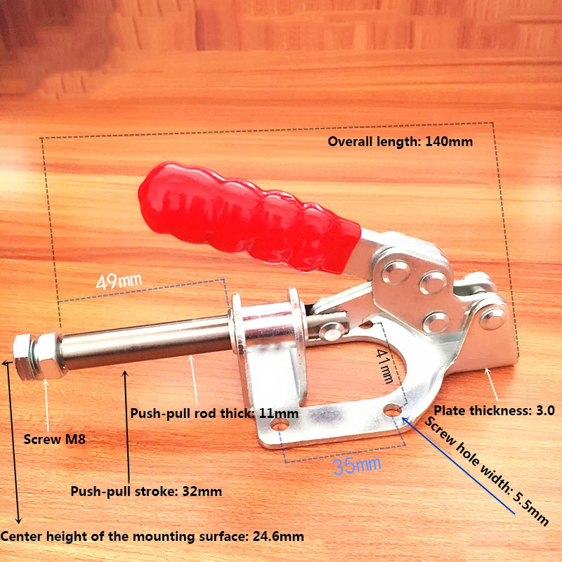 Hand Tool 302FM Toggle Clamp Quick Release Push Pull Type Holding Capacity Toggle Clamp