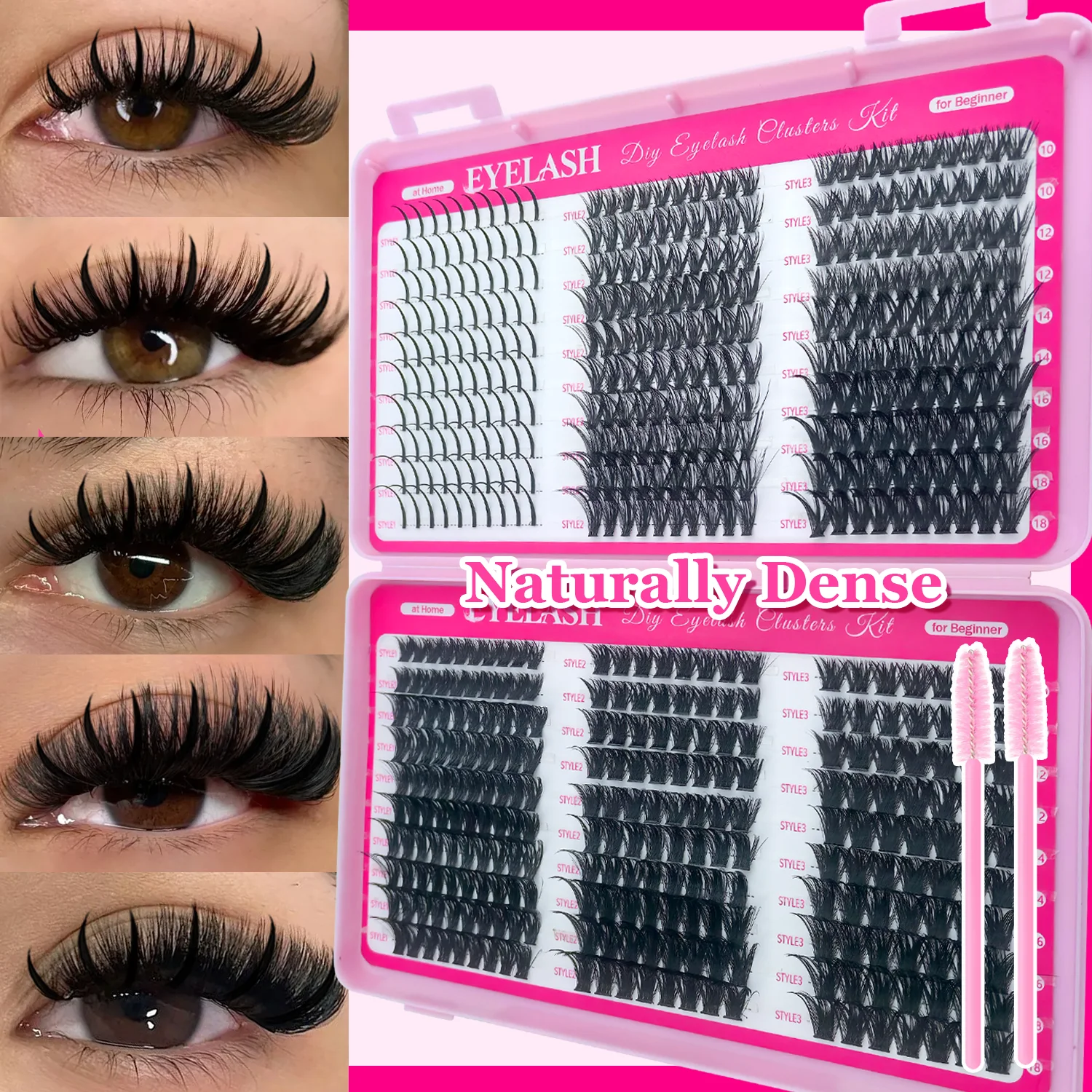 Einzelne Cluster-Wimpern 40D-120D Spiky Cat Eye Wimpernverlängerungen Wasserfest Langanhaltend Wiederverwendbare Wimpern Natürlich