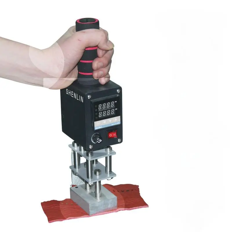 

Ручной термопресс для тиснения, стальная матрица, индивидуальный текст, логотип, штамповка, малый размер, совместим с кожей, для бронзирования