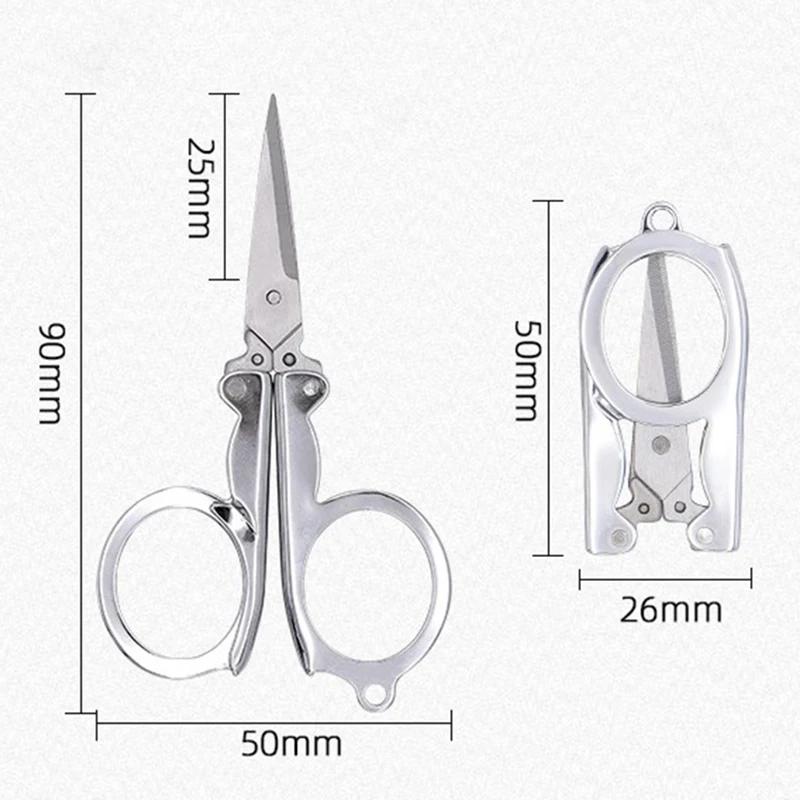 Folding Scissors Pocket Travel Small Crafts Sharp Blade Emergency Mini Foldable Travel Embroidery Scissor Thread Tailor Scissors