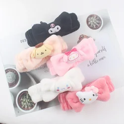 Sanrio Cartoon Butterfly Knot Hair Band Plush Face Wash Headband Makeup Application Facial Hair Accessories Cute Hello Kitty