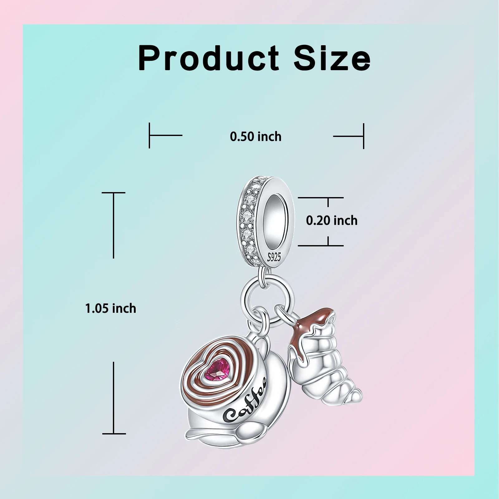Coffee Lover Charms 925 Sterling Silver Coffee Cup Espresso Machine & Bubble Tea Dangle Beads Fit Bracelets Jewelry Gift