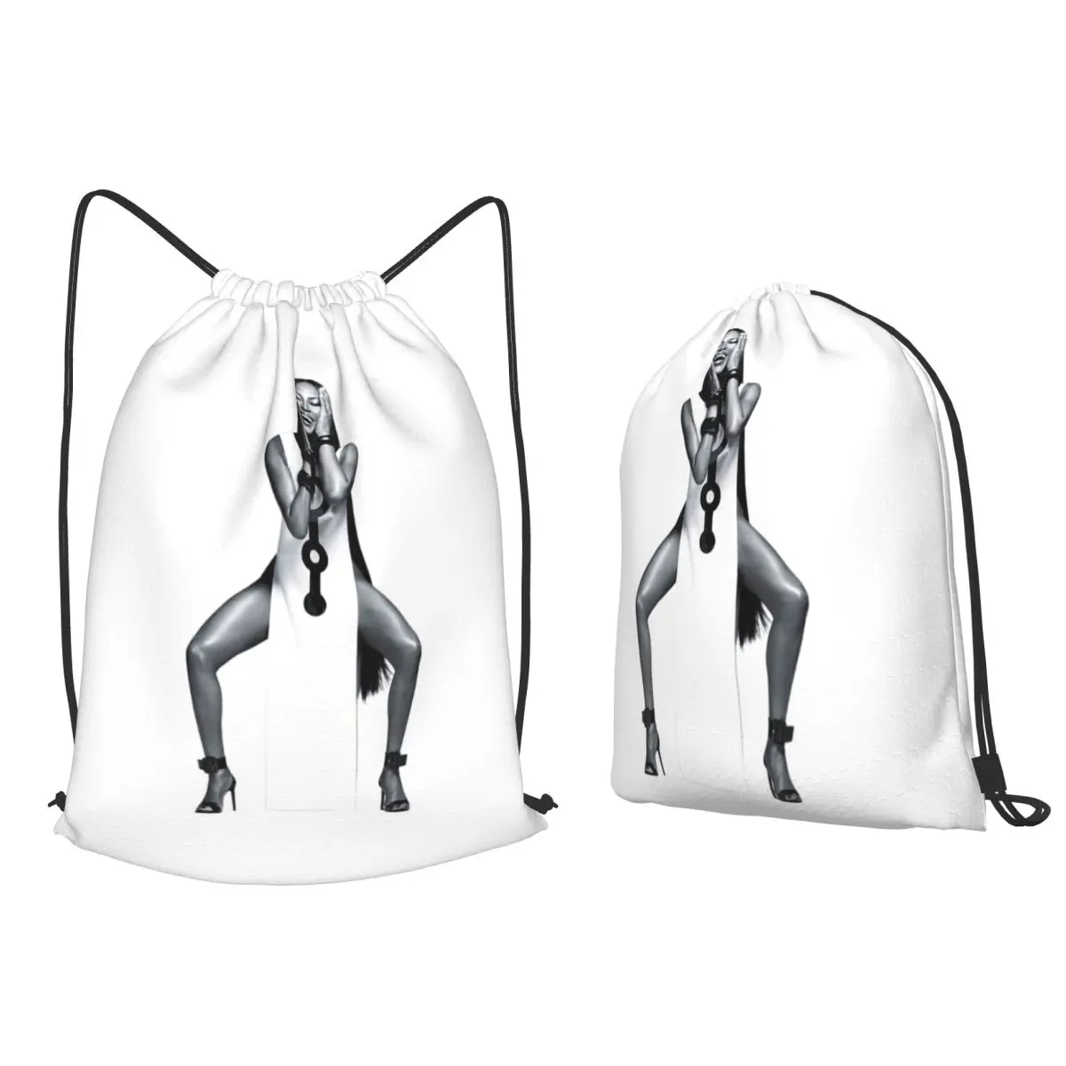 Naomi Campbell - Beautiful Model Backpacks Fashion Drawstring Bags Sports Bag Book Bags for Man Woman School