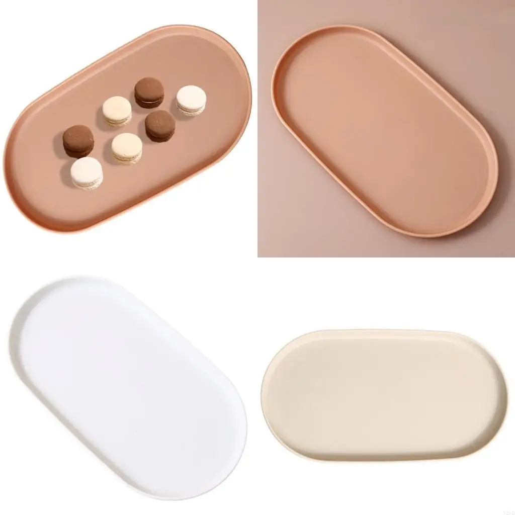 

Plastic Fruit Dessert Tray Desktop Storage Plates Stackable Multi-Function N2UD