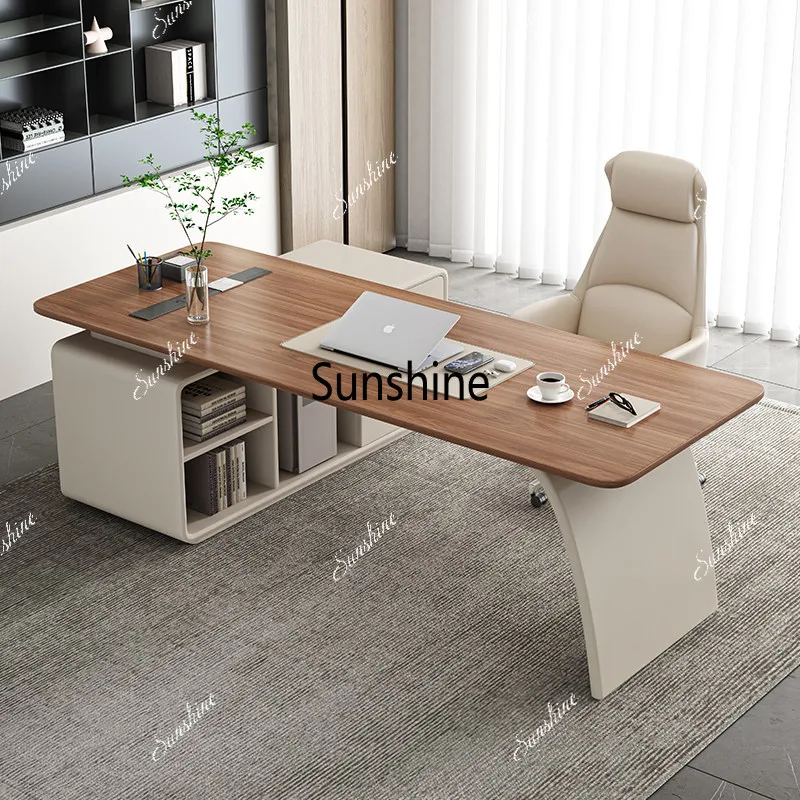 Medieval style solid wood desk, modern simplicity, light luxury, design