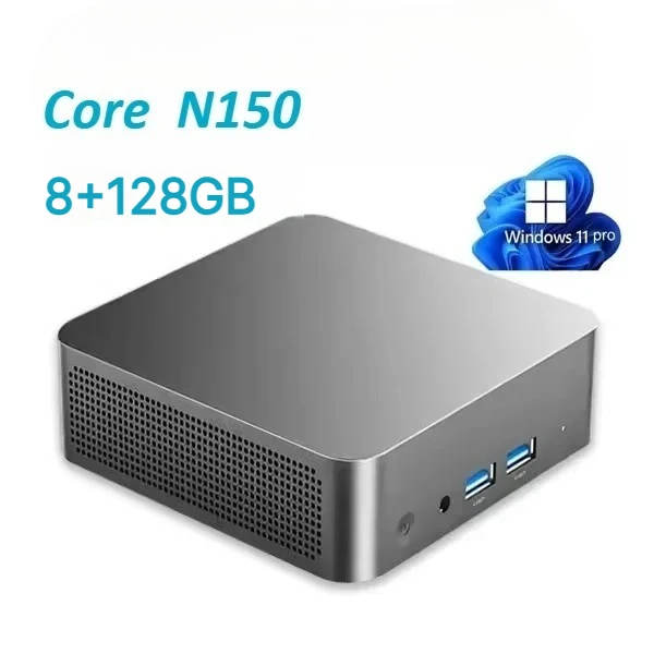 MINI PC Intel N150 Windows 11 Pro Portable Gaming PC 16GB 32GB RAM