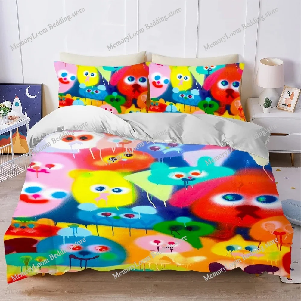 

Jon Burgerman Art Duvet Cover Set Home Style Bedding Soft Laundry Cotton Bed Student Dormitory Gift Home Textileextile