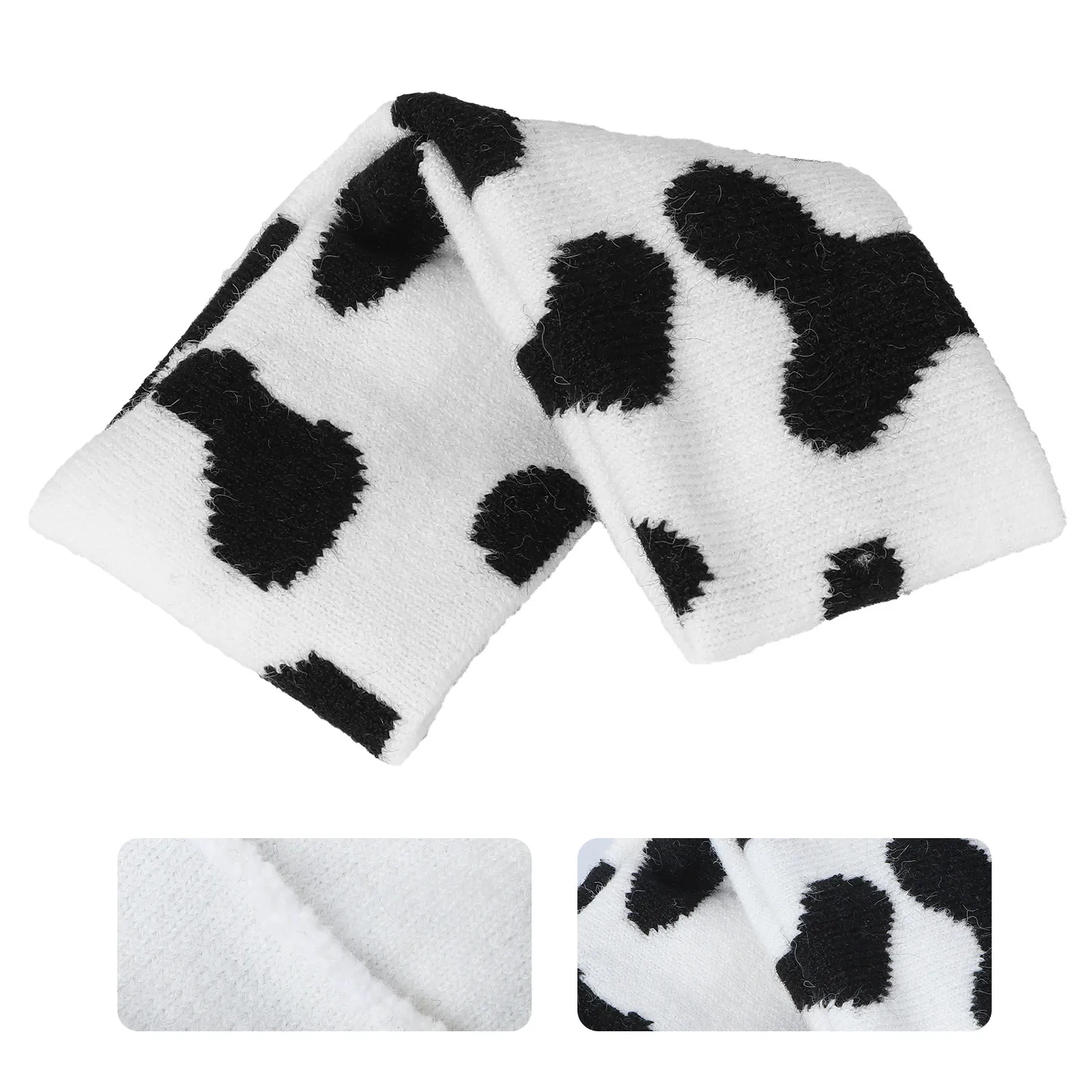 

1Pcs Cow Pattern Wool Headband Stripe Hair Ring for Girls Soft Skin Friendly Fine Workmanship Autumn Winter Hair Accessory