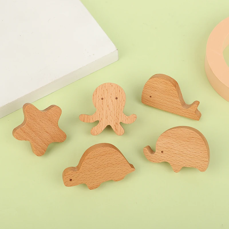 Cute Clouds Stars Wooden Furniture Handles For Cabinets Drawers Door Knobs Kitchen Cupboard Wardrobe Pulls