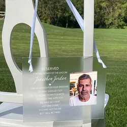 Reserved For Those Who Are Watching From Heaven, Frosted Acrylic Wedding Memorial Sign, In Loving Memorial Sign, Wedding Sign fo