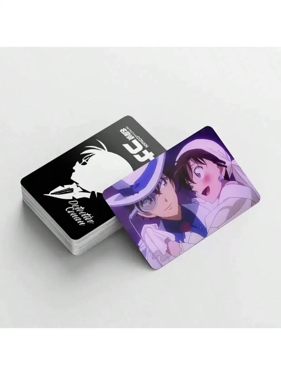Detective Conan HD fotokaartenset - 60 stuks kaart 32 stuks sticker anime verzamelbare LOMO-kaarten voor fans en verzamelaars