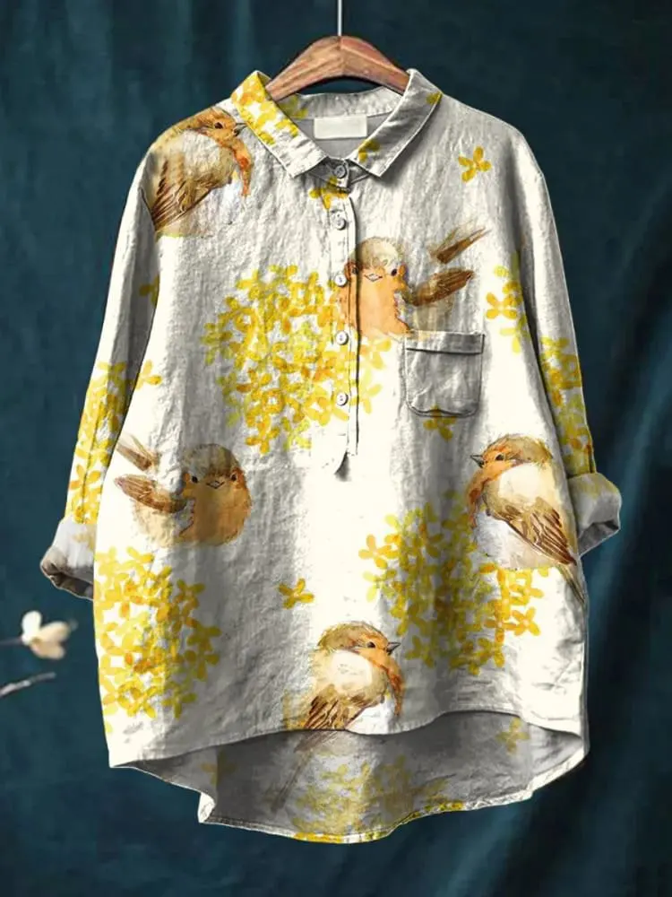 خمر جميل الأغنام الفن نمط ثلاثية الأبعاد مطبوعة موضة المرأة التلبيب كم طويل جيب قميص الربيع عادية مفتوحة أنبوب قميص KT-07