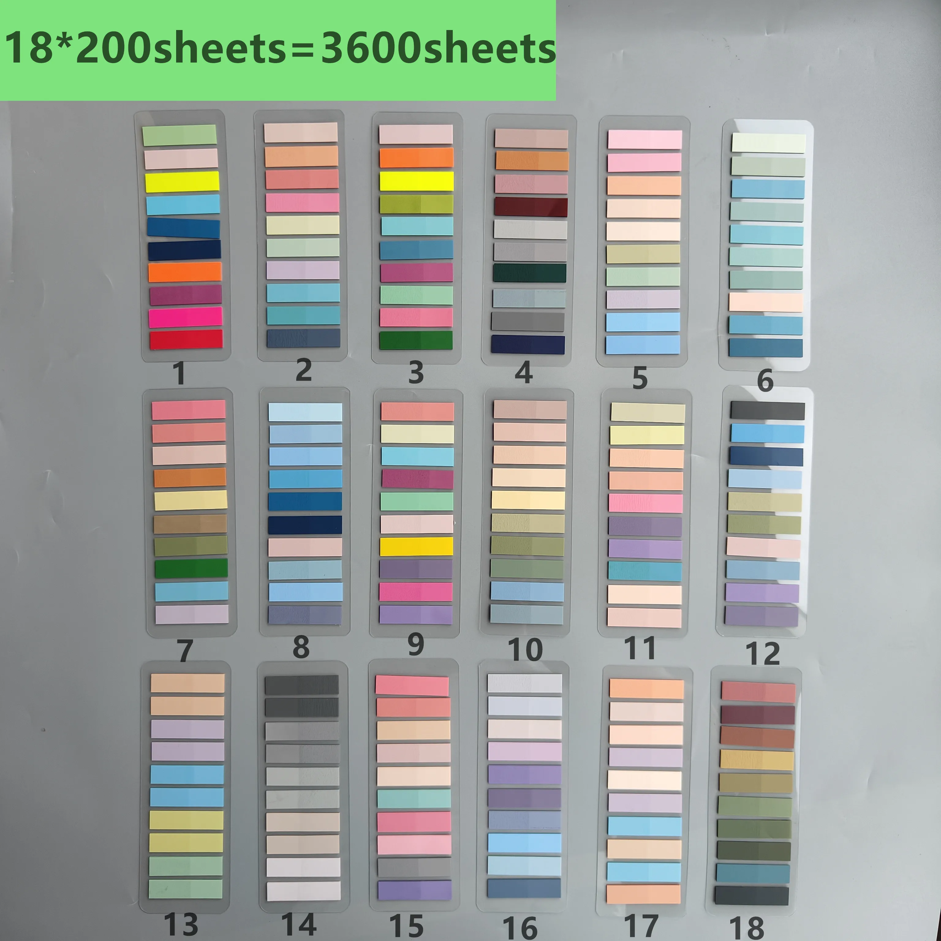 18 Packungen 3600 Blatt transparente Haftnotizen, selbstklebende Lesezeichen, Anmerkungen, Lesebuch, transparente Registerkarte, Kawaii, niedliches Briefpapier – Detail 1