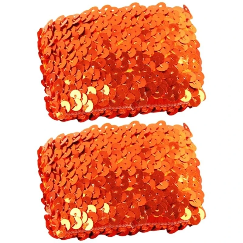 5ASD luccicanti polsini senza dito senza paillettes oversleeves maniche a braccio elastico coperture per polso per eventi