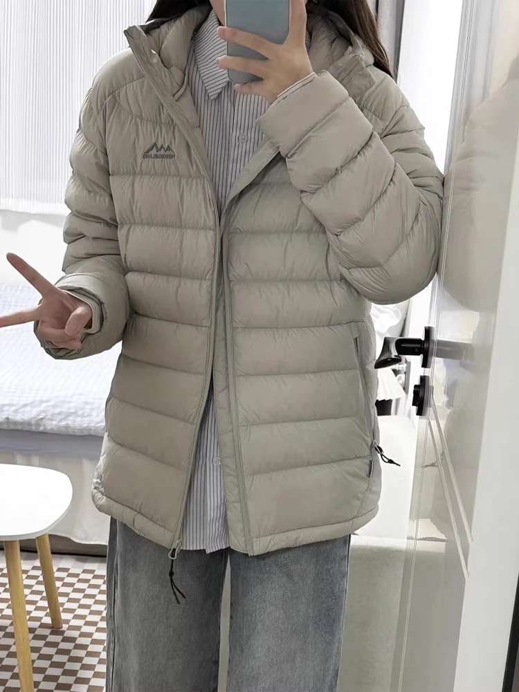 

Корейское легкое мужское хлопковое пальто Jaet, осенне-зимнее уличное повседневное пальто с капюшоном, теплое длинное пальто на молнии све