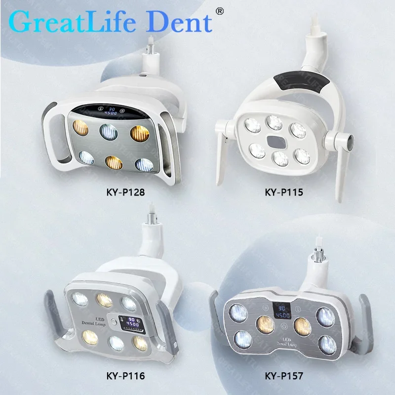 GreatLife Dent Dental Oral Light Бестеневой светодиодный холодный свет Хирургический светильник Ручной/индукционный светильник с регулируемой яркостью Одиночный набор ламп