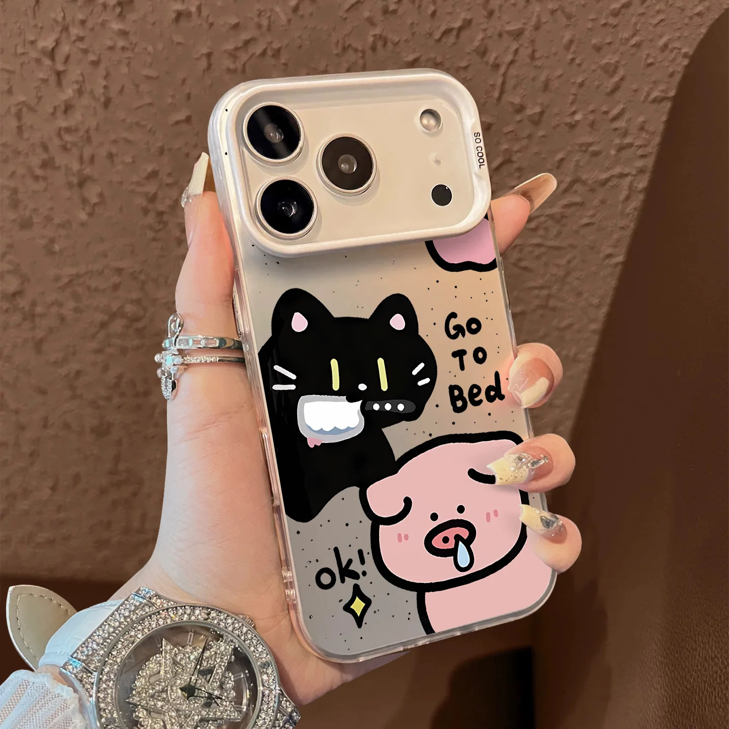 

Pink Cute Pig Cartoon Pattern Phone Case For iPhone 17 16 15 14 13 12 11 Pro Max XS XR X SE 16E 16 Plus 17ProMax 17 Matte Cover