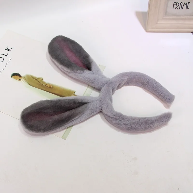 Disney Zootopia 2 Judy Rabbit Ear Hair Band Grey Long-Eared Cartoon Headband for Women Cute Cosplay Accessory