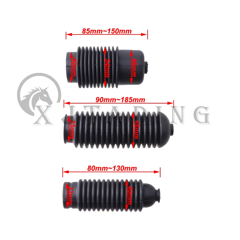 Dust-proof Bellows Kit Rubber Gear Boot Cover Fit For ATV Go kart UTV Buggy Golf Cart Quad Dirt Bike Steering Gear Rack & Pinion