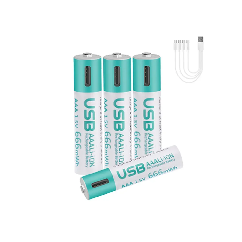 

MATOV USB 1.5V AAA Rechargeable Lithium ion Batteries 666mWh 1.5V aaa Li-ion Battery