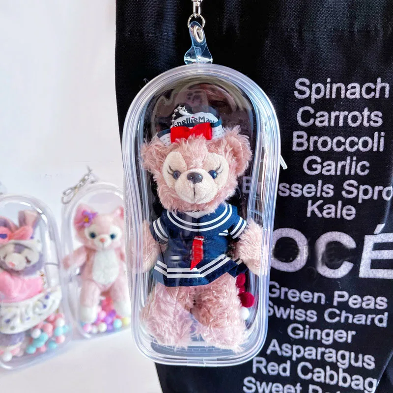 Scatola di giocattoli per bambole in peluche trasparente organizzatore Display in PVC custodia protettiva borsa a prova di polvere per bambola di