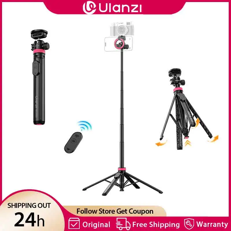 Ulanzi MT-44M 1,49M Magsafe Stativ für iPhone Android Smartphone Kamera DSLR Selfie-Stick mit 360°-Funktion °   Kugelkopf für Vlog Live