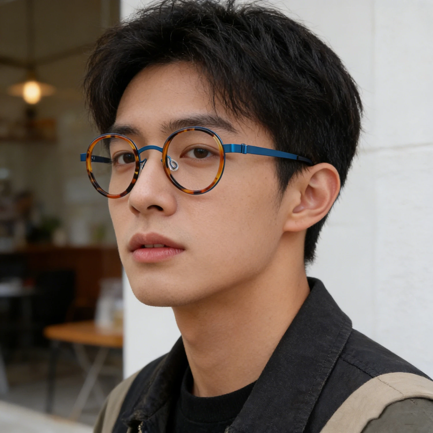 덴마크 빈티지 1011 라운드 티타늄 아세테이트 안경 프레임 남성 여성 패션 레트로 브랜드 디자이너 스크류리스 안경 안경