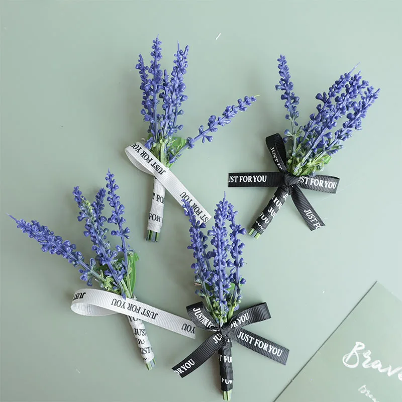 

25061 Purple lavender Corsage & Wristlet Set - Perfect for Brides, Groomsmen, and Wedding Decorations