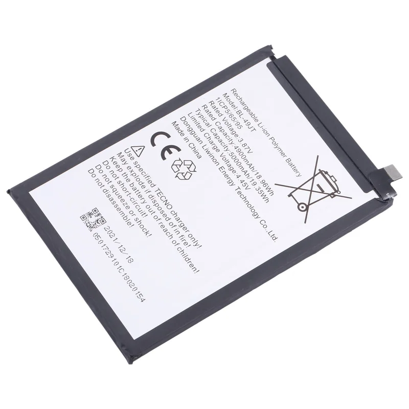For Tecno Camon 17 Pro / Camon 18P Battery Replacement BL-49JT 5000mAh