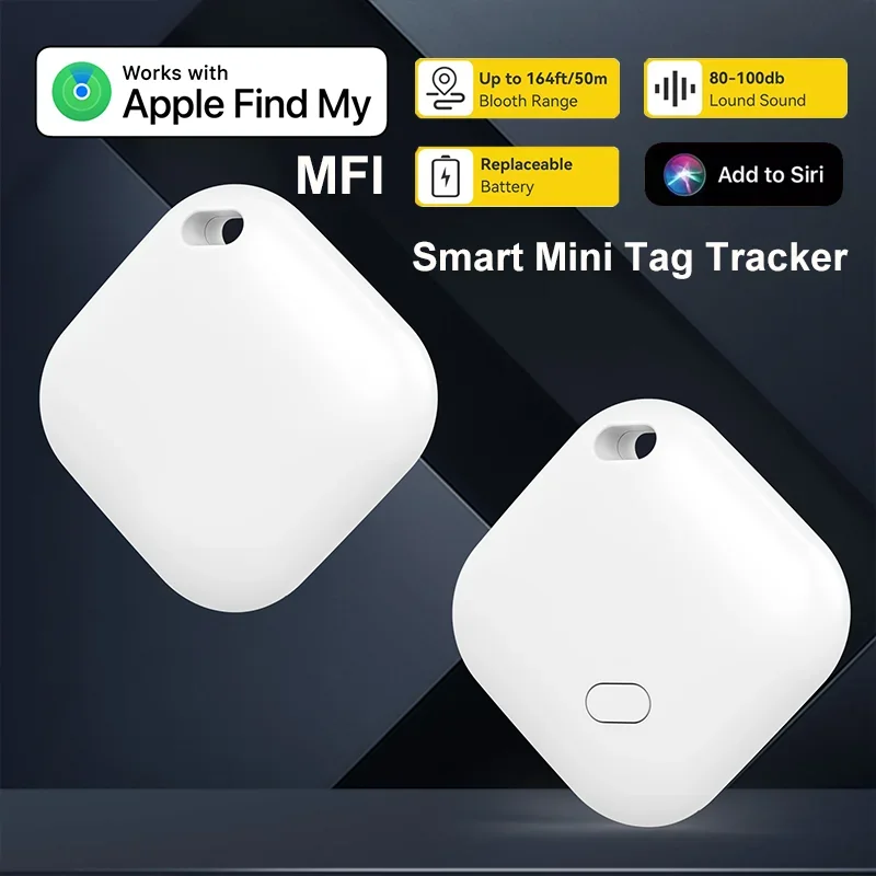 Mini rastreador inteligente gps para apple encontrar meu aplicativo, etiqueta de ar, chave de animal de estimação, carteira, localizador de localização anti-perda, dispositivo inteligente de rastreamento bluetooth