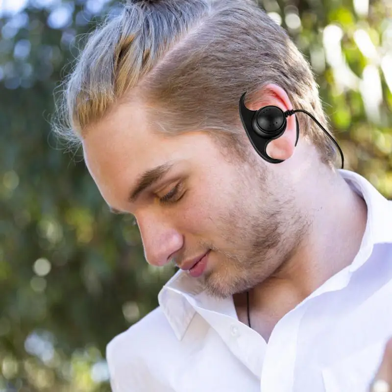 D Shape Ear Hook Earpiece Portable Headset With No Microphone 3.5MM 1 Pin Plug Connector For Two Way Radios Walkie Talkie