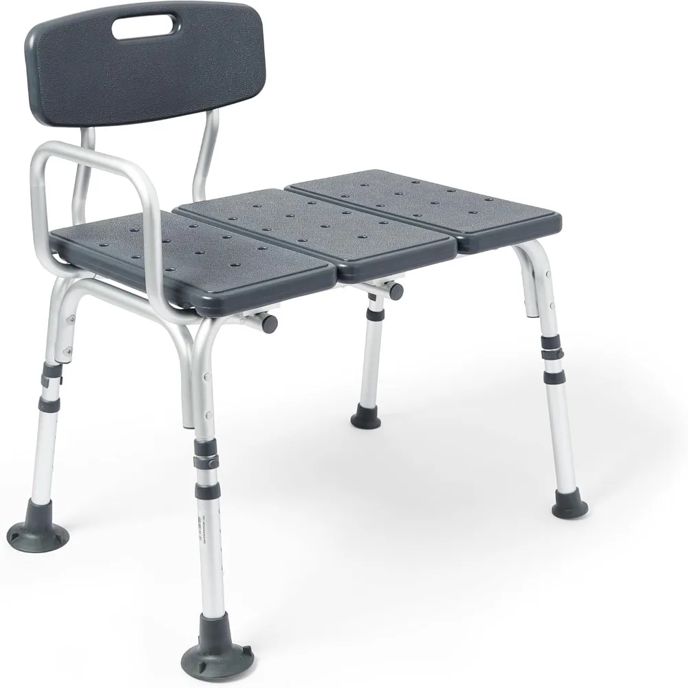 

Tub Transfer Bench, Shower Chair for Seniors is Adjustable, Gray