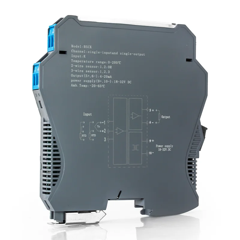 1 in 2 out TC Thermocouple Temperature Transmitter Din rail Mount Temperature Module 4-20 mA 0-10V PT100 Signal Converter