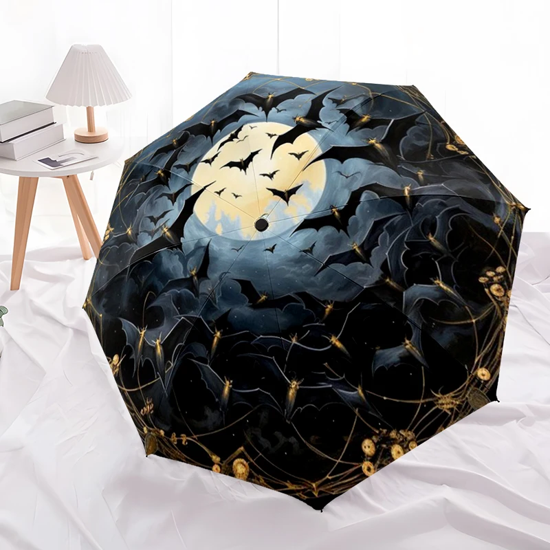 

Зонт «Летучая мышь» на Хэллоуин с автоматическим открытием/закрытием, прочная железная рама и 8-релочная конструкция, зонт для женщин и мужчин, рождественский подарок