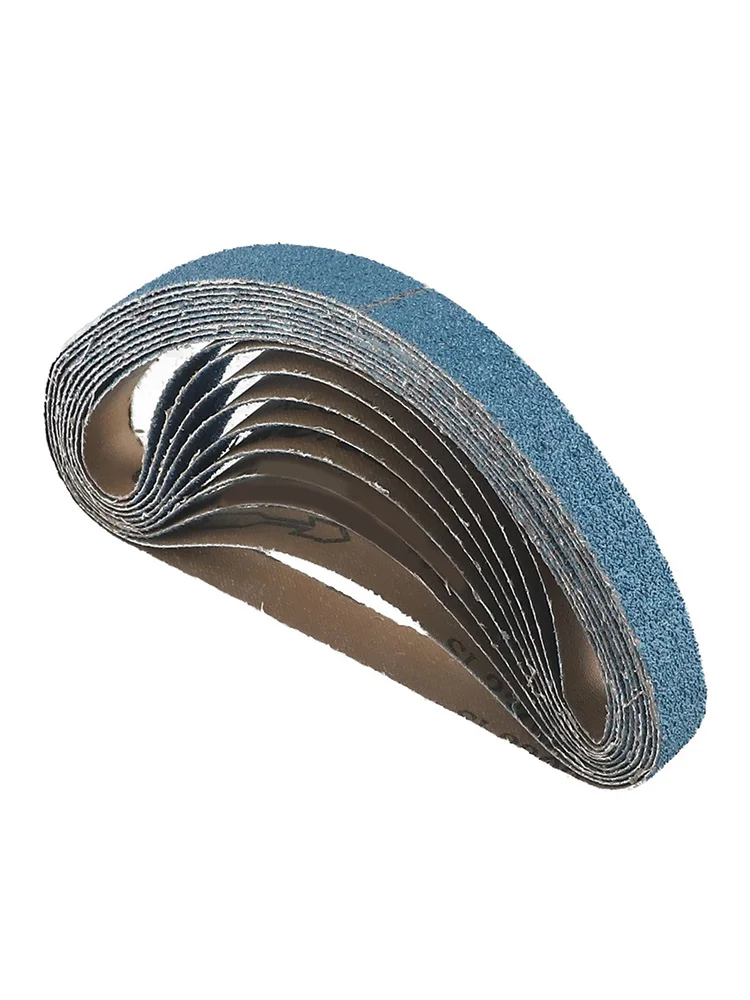 Nastri abrasivi per levigatrice in zirconio 10 pezzi adatti per levigare e lucidare metallo in acciaio inossidabile 20 mm x 520 mm
