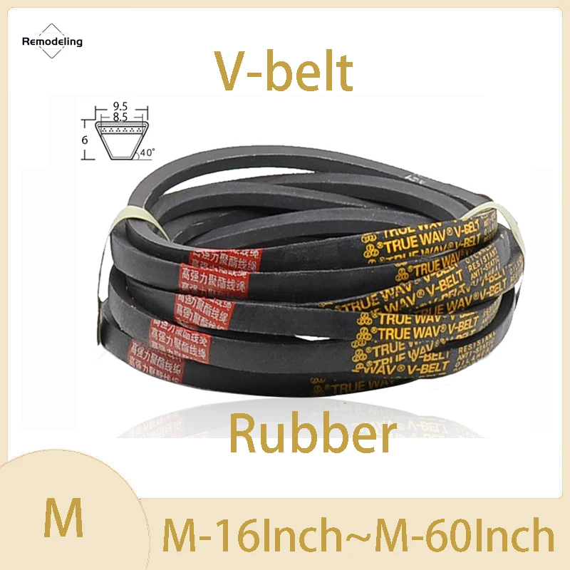 

V-Belt M Section Triangle Belt M-16 17 18 19 20 21 22 23 - 60 Inch Rubber Mechanical Industrial Transmission Belt Imperial Size