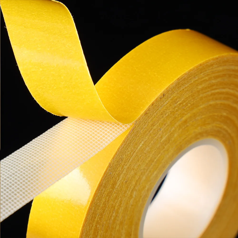 Super Thin Strong Fixation Double Sided Adhesive Tape Heavy Duty Translucent Mesh Waterproof Traceless Powerful Grid Carpet Tape
