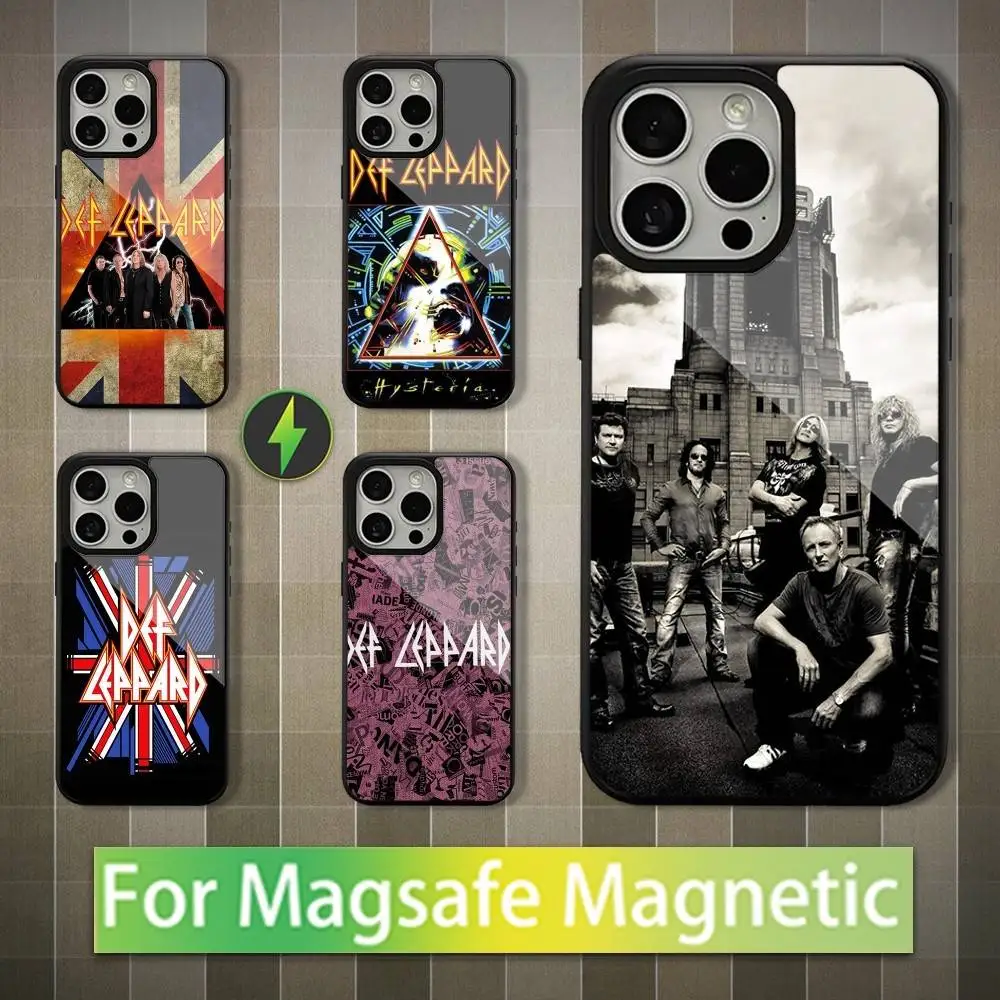 

Hot D-Def L-Leppard Band Phone Case For iPhone 16,15,14,13,12,11,Pro,Max,Plus,Mini,Magsafe,Magnetic Wireless Charging Case