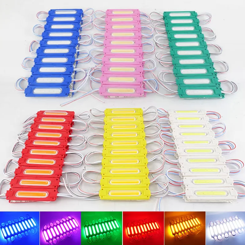 10pcs/lot Injection with Lens COB LED Module Waterproof LED Back Light Backlight for Sign Channel Letter DC12V 2W IP68